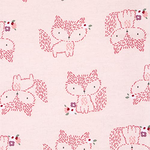 Gerber Newborn Infant Cotton Swaddle Blanket, Foxes White, Pack of 5 - Image 4