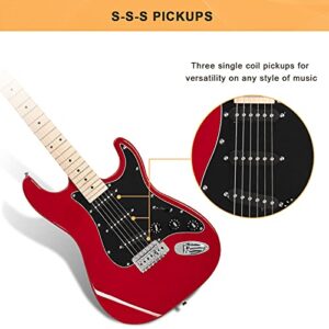 GLARRY 39″ Full Size Electric Guitar with Amp