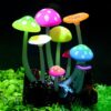 Uniclife Glowing Artificial Mushroom Aquarium Decor