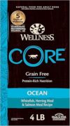 Wellness Grain-Free High-Protein Dry Dog Food, Ocean Whitefish, Herring & Salmon, 4-Pound Bag