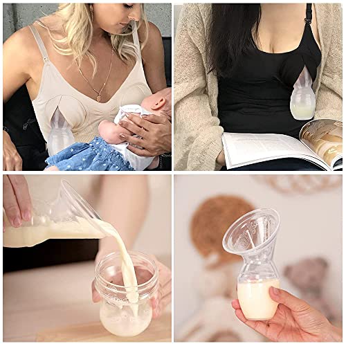 haakaa Manual Breast Pump, Silicone, Clear, 4oz/100ml - Image 3