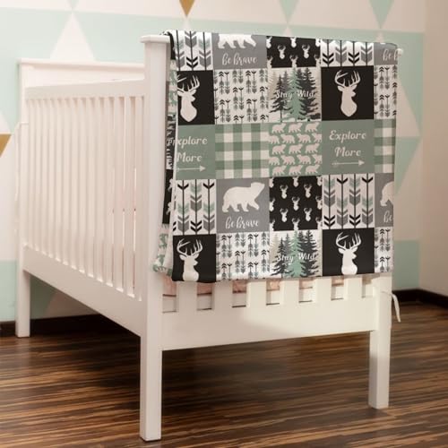 HawSkgFub Woodland Animal Baby Blanket Boy Gift - Image 2