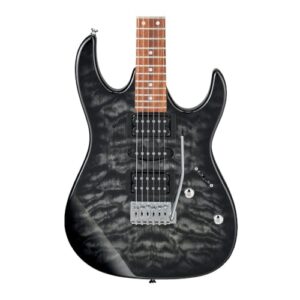 Ibanez Solid-Body Electric Guitar, Transparent Black Sunburst (GRX70QATKS)
