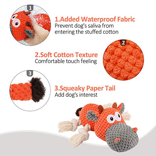 IOKHEIRA Dog Plush Toy for Aggressive Chewers, Squeaky Toys - Image 3