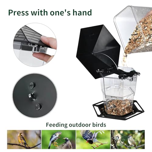 Jealoeur Bird Feeders Outdoor Hanging Wild Bird Seed - Image 3