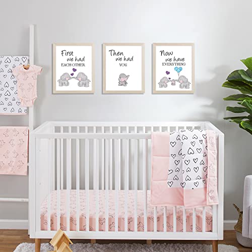 KAIRNE Watercolor Elephant Family Framed Canvas Art - Image 5
