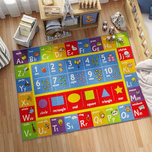 KC Cubs ABC Alphabet, Numbers & Shapes Educational Rug - Image 2