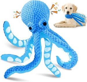 Jeefome Large Squeaky Plush Dog Toys – Octopus