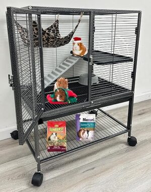 Mcage Large Two-Tier Small Animal Cage with Stand