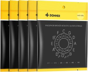 Donner Light Acoustic Guitar Strings Phosphor Bronze DAS-20L