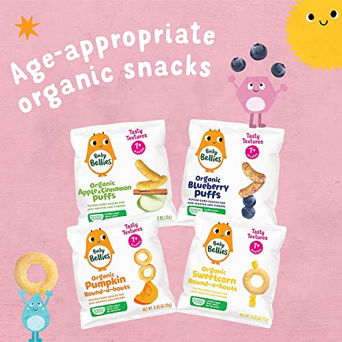 Little Bellies Blueberry Puffs Baby Snack Pack (18x0.42oz) - Image 4