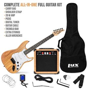 LyxPro Electric Guitar 39″ Beginner Starter Kit