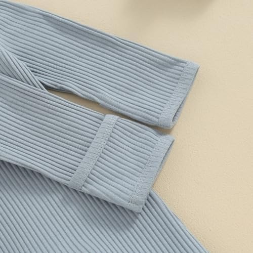 MA&BABY Newborn Baby Ribbed Knit Bodysuit Jumpsuit - Image 4