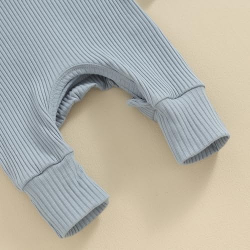MA&BABY Newborn Baby Ribbed Knit Bodysuit Jumpsuit - Image 5