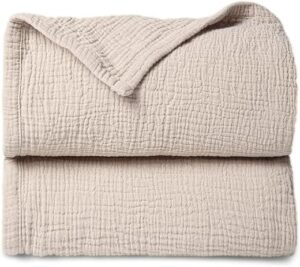 Lulu moon Muslin Quilt Blanket, Crib Blanket, 47×47