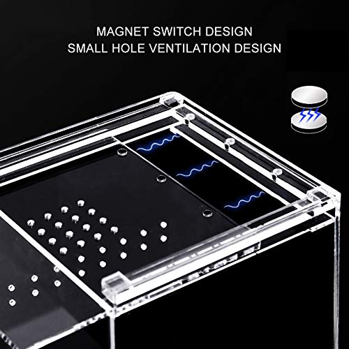 NANEEZOO Magnetic Acrylic Reptile Cage 6"x6"x9 - Image 2