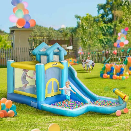 Outsunny Kids Inflatable Bounce House with Slide - Image 2