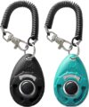 HoAoOo Pet Training Clicker with Strap – Black + Blue