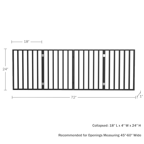 PETMAKER Indoor Pet Gate - 4-Panel Folding Dog Gate - Image 3