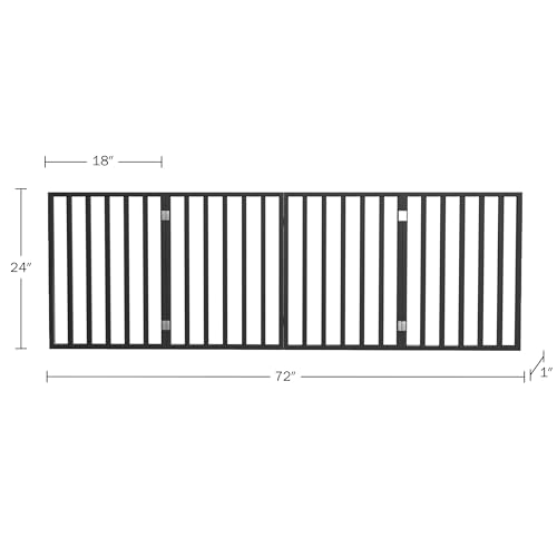 PETMAKER Indoor Pet Gate - 4-Panel Folding Dog Gate - Image 2