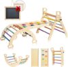 BlueWood Pikler Triangle Set Rainbow Climbing