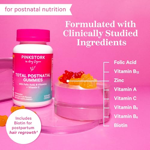 Pink Stork Total Postnatal Vitamin Gummies - 60 Gummy Vitamins - Image 2