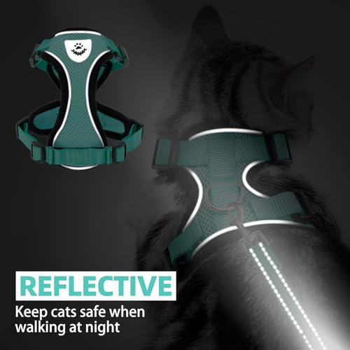 PUPTECK Cat Harness And Leash Set, Aquamarine, S - Image 5