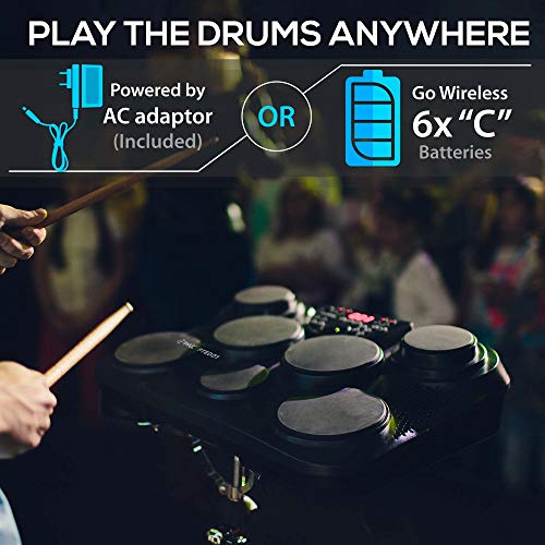 Pyle Portable Tabletop Drum Set PTED01 - Image 4