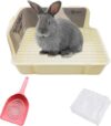 Tfwadmx Rabbit Litter Box Corner Pan White