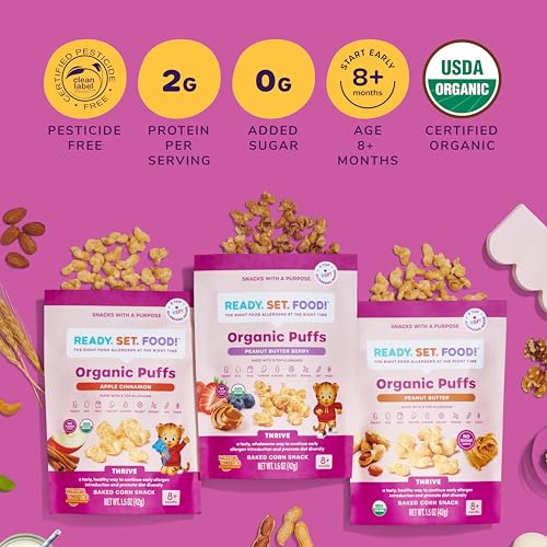 Ready, Set, Food! Early Allergen Introduction Snack Puffs (AC & PB, 2-Pk) - Image 3