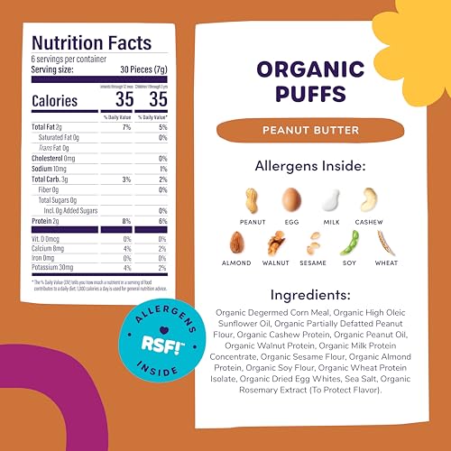 Ready, Set, Food! Early Allergen Introduction Snack Puffs (AC & PB, 2-Pk) - Image 4
