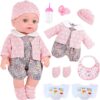 UZIDBTO Realistic 12 Inch Newborn Baby Doll Set