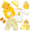 Pedolltree Reborn Baby Dolls 22 Inch Yellow Duck Outfit 5pcs