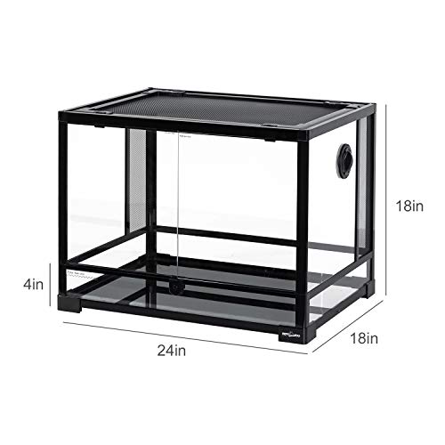 REPTI ZOO Large 34 Gallon Reptile Glass Tank - Image 2