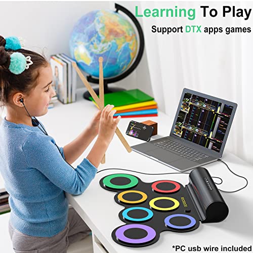 ROCKSOCKI Electric 7-Pad Drum Set With Headphones - Image 3