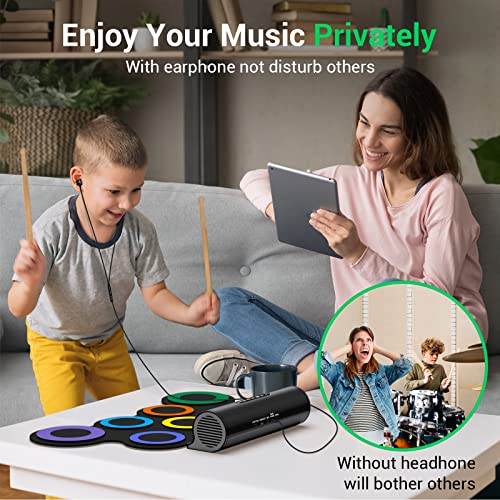 ROCKSOCKI Electric 7-Pad Drum Set With Headphones - Image 4
