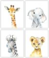 Designs by Maria Inc. Safari Nursery Decor Set, Unframed Watercolor Art