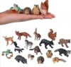 Flormoon Small Animal Figures, 16PCS Realistic Forest