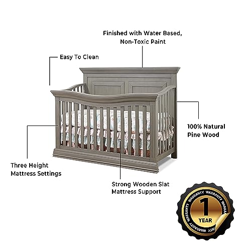 Sorelle Furniture Paxton Classic 4-In-1 Convertible Crib - Image 5