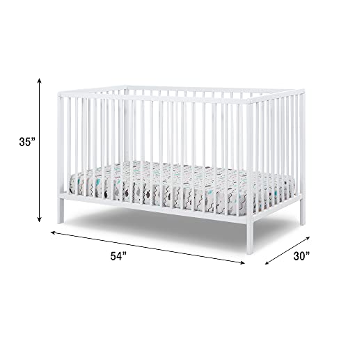 Sorelle Happy Crib 3-in-1 Convertible Crib, Sustainable Beech Wood (White) - Image 3
