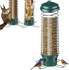 LCSEVEN Squirrel Proof Metal Bird Feeder 4 Ports