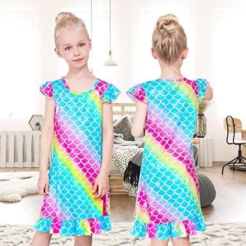 Sylfairy Girls Unicorn Nightgown Princess Pajama Dresses - Image 4