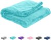 UOZZI BEDDING Teal Flannel Fleece Baby Blanket