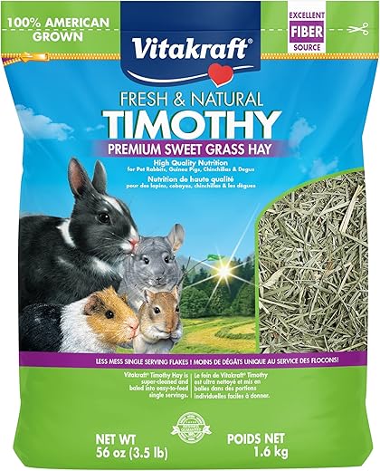Vitakraft Timothy Hay for Guinea Pigs, Rabbits, Chinchillas - 3.5 lbs