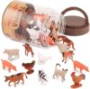 Terra by Battat Toy Farm Animals Tube â€“ 60 Mini Figures