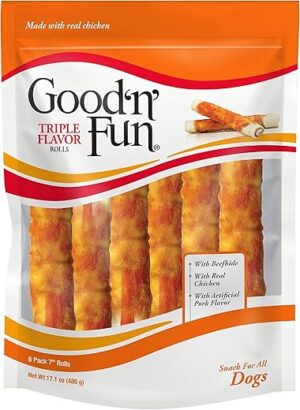 Good 'n' Fun Triple Flavor 7 Inch Rolls, 6 Count