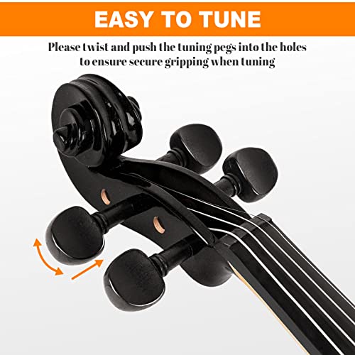 Vangoa Electric Violin Full Size 4/4, Black - Image 4