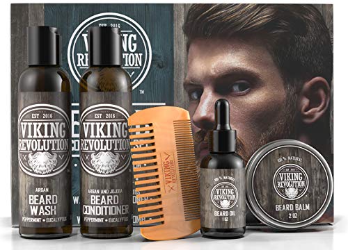 Viking Revolution Ultimate Beard Care Conditioner Kit - Contains Beard Wash & Conditioner, Beard Oil, Beard Balm and Beard - Image 3