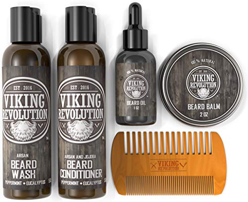 Viking Revolution Ultimate Beard Care Conditioner Kit - Contains Beard Wash & Conditioner, Beard Oil, Beard Balm and Beard - Image 4