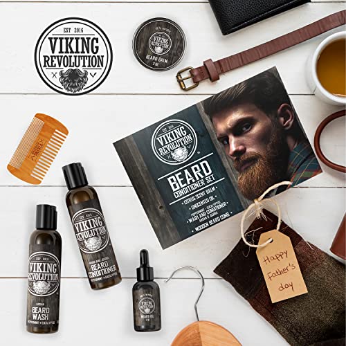 Viking Revolution Ultimate Beard Care Conditioner Kit - Contains Beard Wash & Conditioner, Beard Oil, Beard Balm and Beard - Image 5